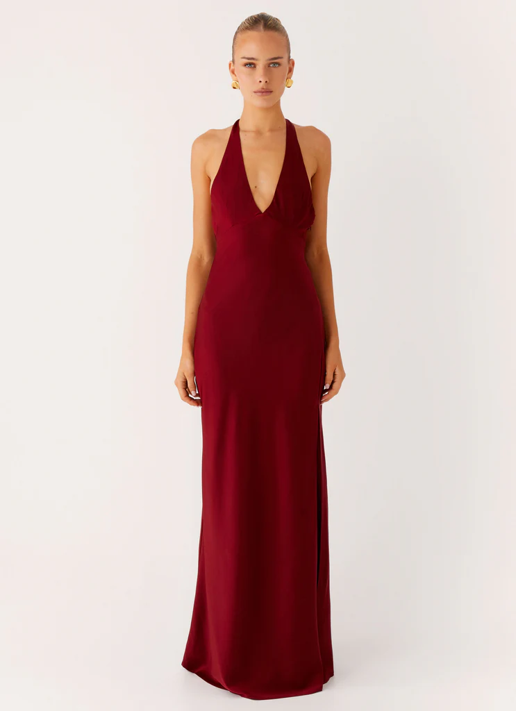 Robe Maxi Angie - Bourgogne