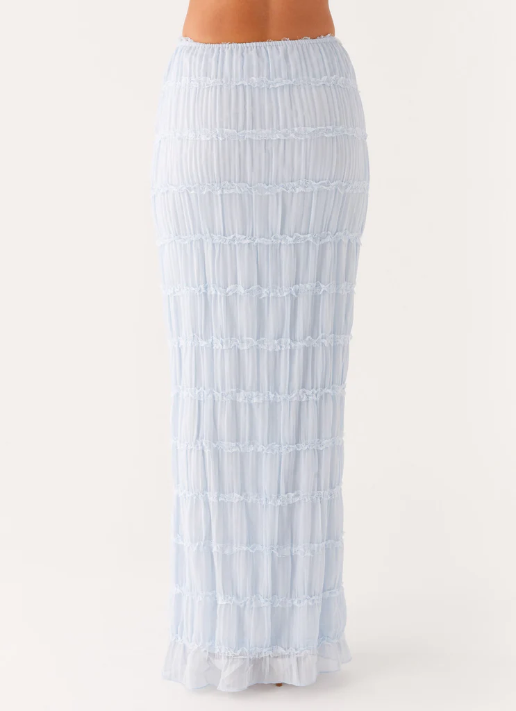 Jupe maxi à taille basse Daydreaming - Bleu