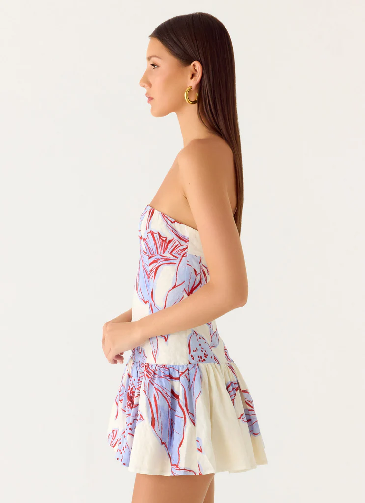 Robe Mini Mario - Fleurs Pourpres