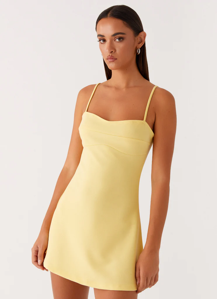 Robe Mini Cindy – Jaune Robe Mini Cindy - Jaune