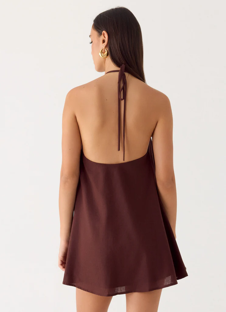 Robe Mini Linen Soft Breeze - Chocolat
