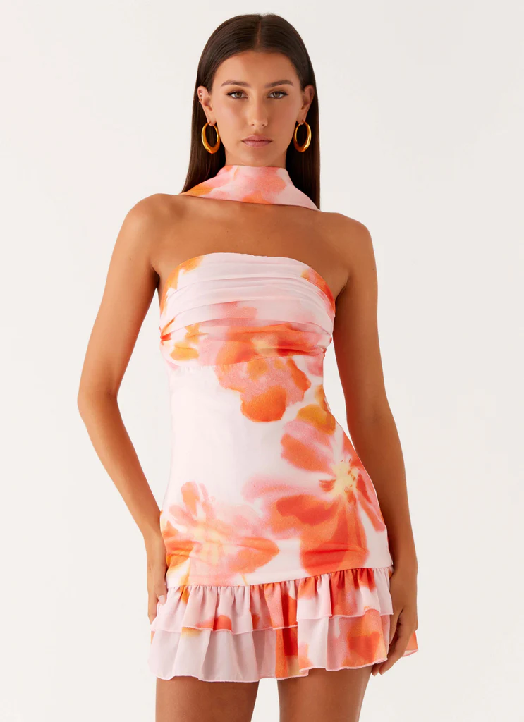 Robe Mini Écharpe Manon - Blossom Rosé