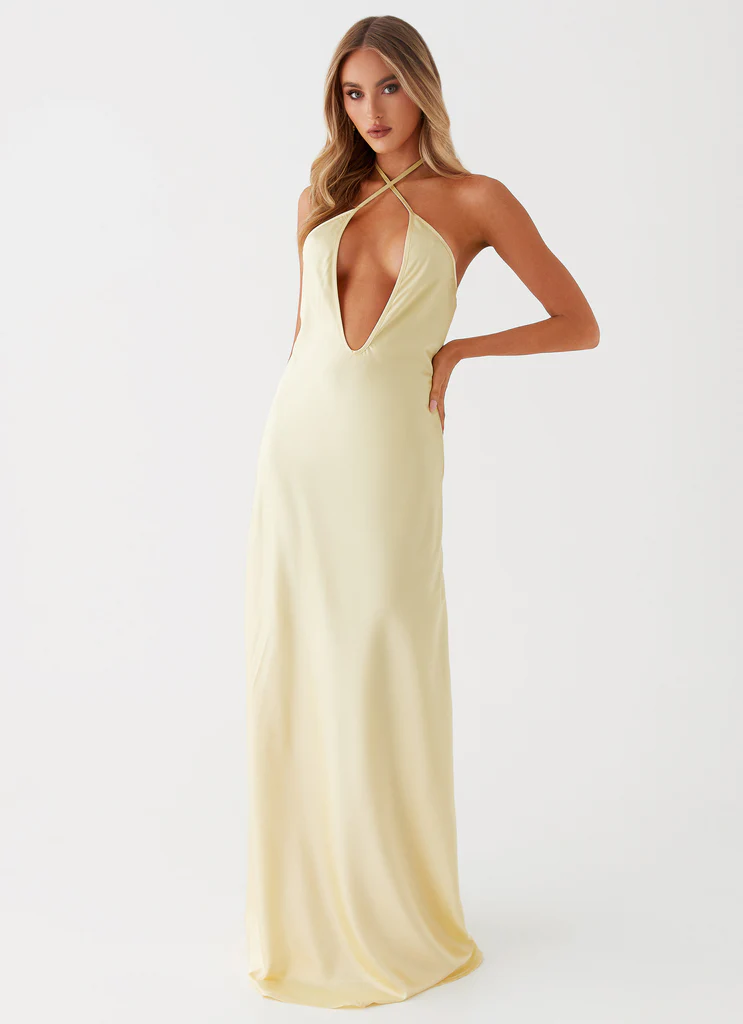 Robe maxi Noir Symphony – Jaune Robe maxi Noir Symphony - Jaune