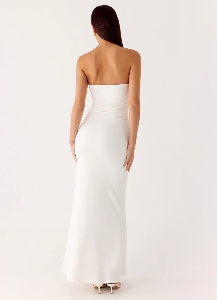 Robe maxi Party After Party Shell – Blanc Robe maxi Party After Party Shell - Blanc