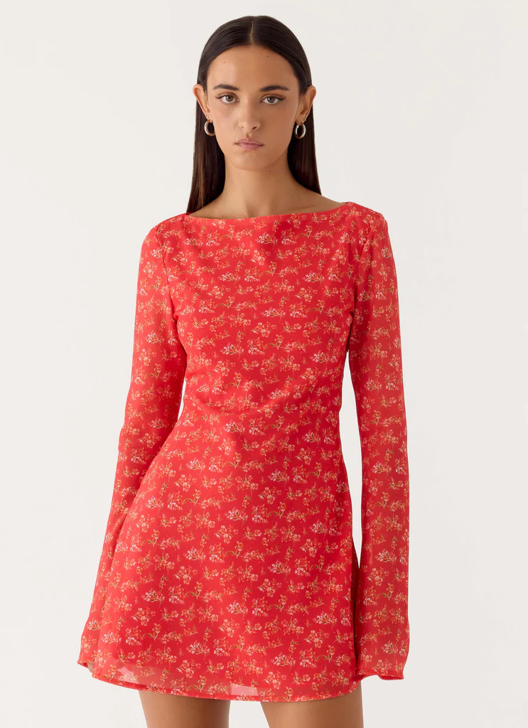 Sabella Mini Dress - Rose Rouge Magenta
