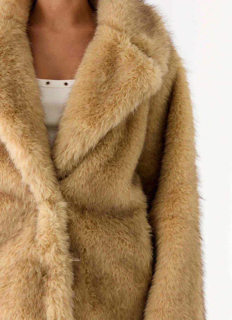 Manteau en fausse fourrure Milika - Beige