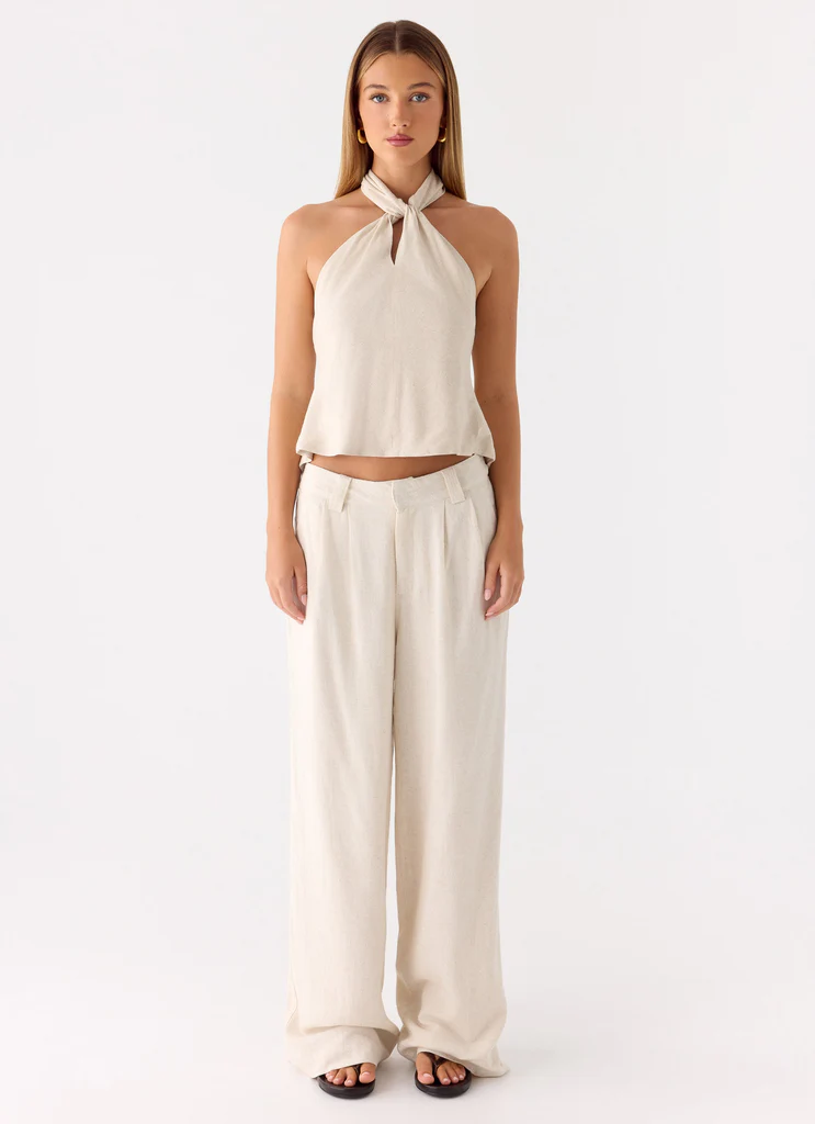 Top en lin Maddox - Oat