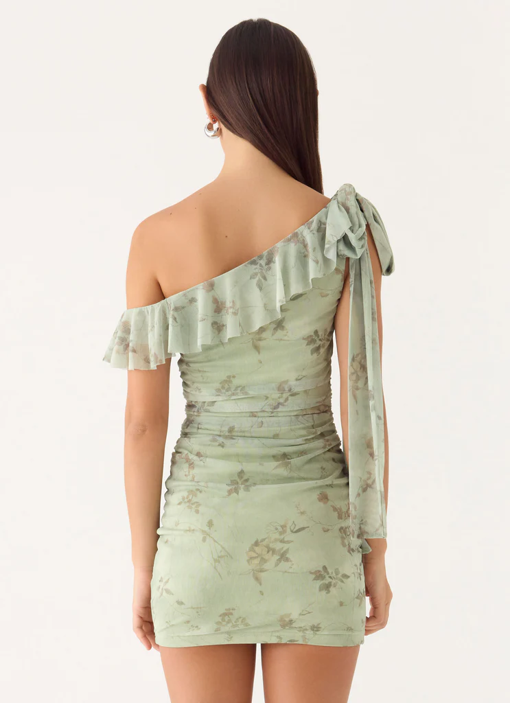 Robe Mini à Gestes Cachés - Fougère Légère