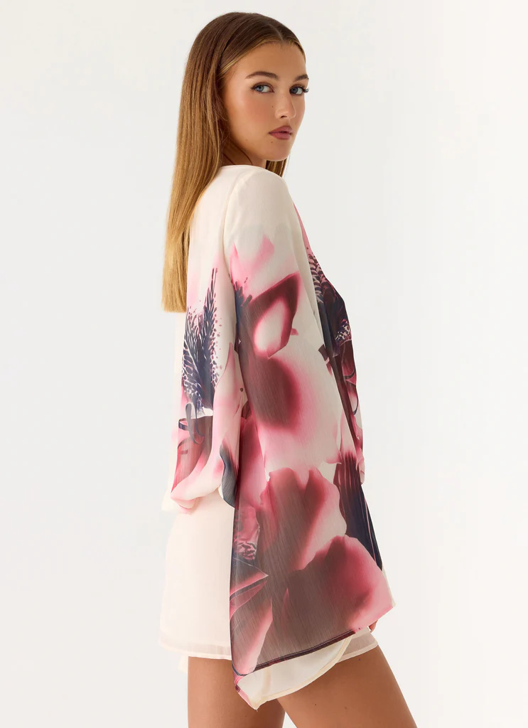 Robe mini à manches longues Junia – Velours Bloom Robe mini à manches longues Junia - Velours Bloom