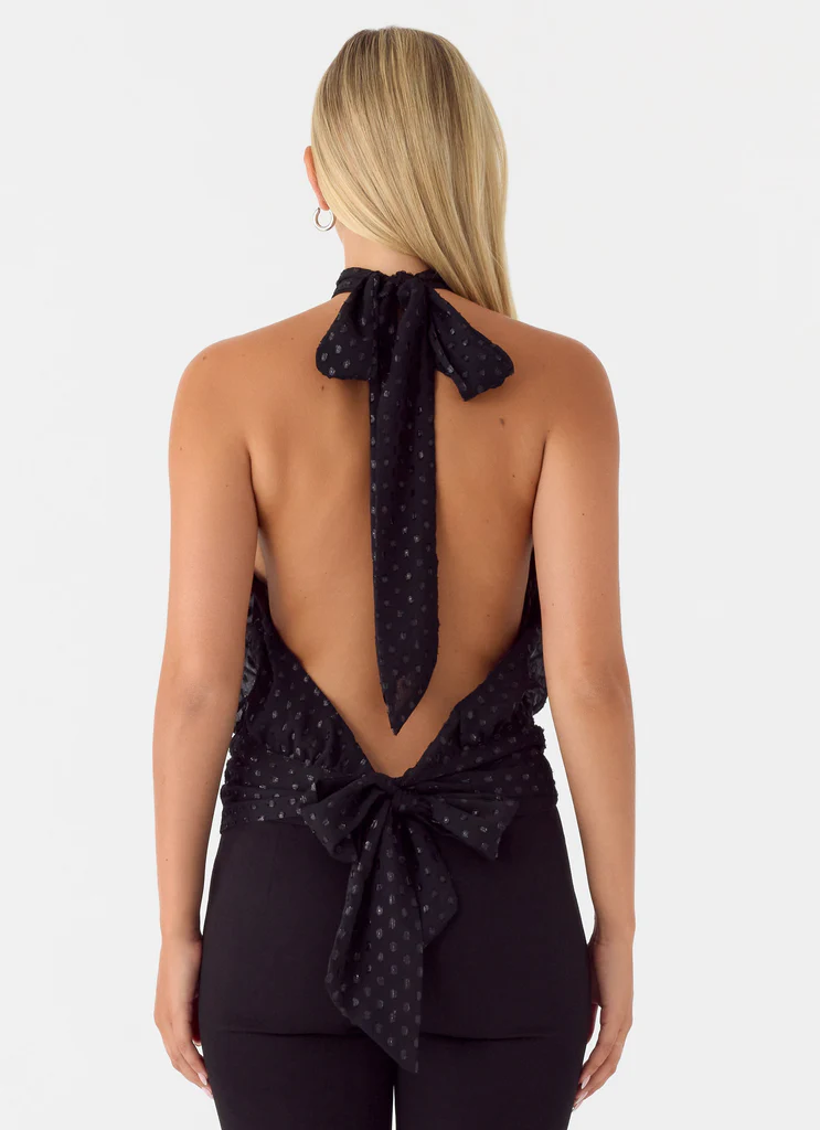 Top en Chiffon Willow - Taches Noires