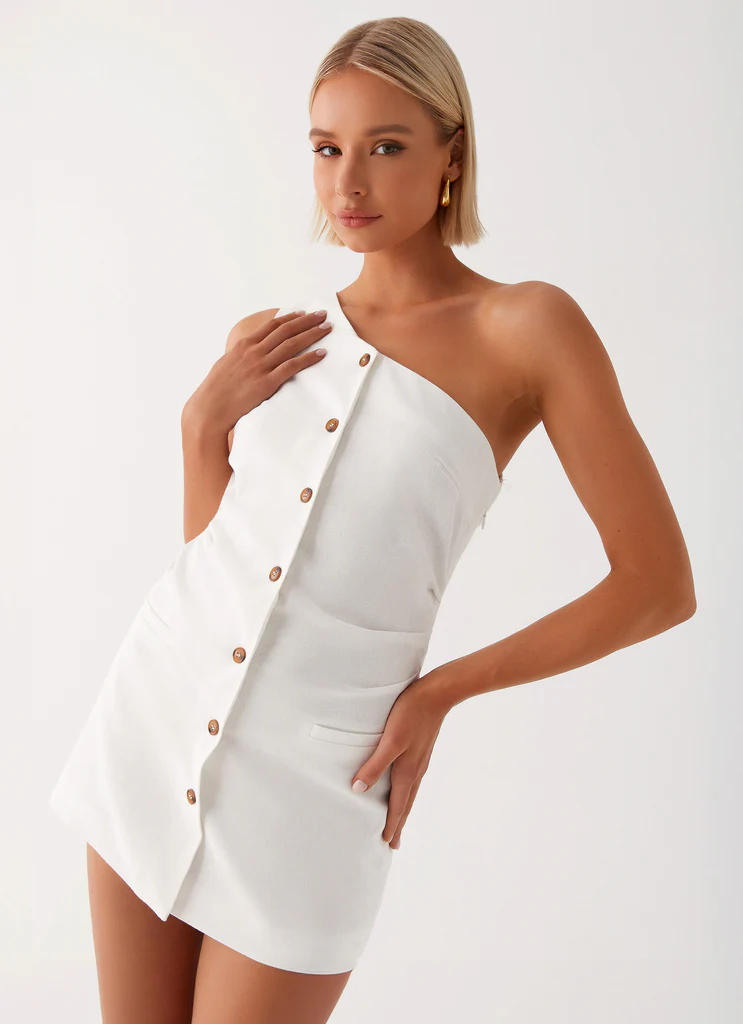 Robe Mini en Lin Jordy - Blanc