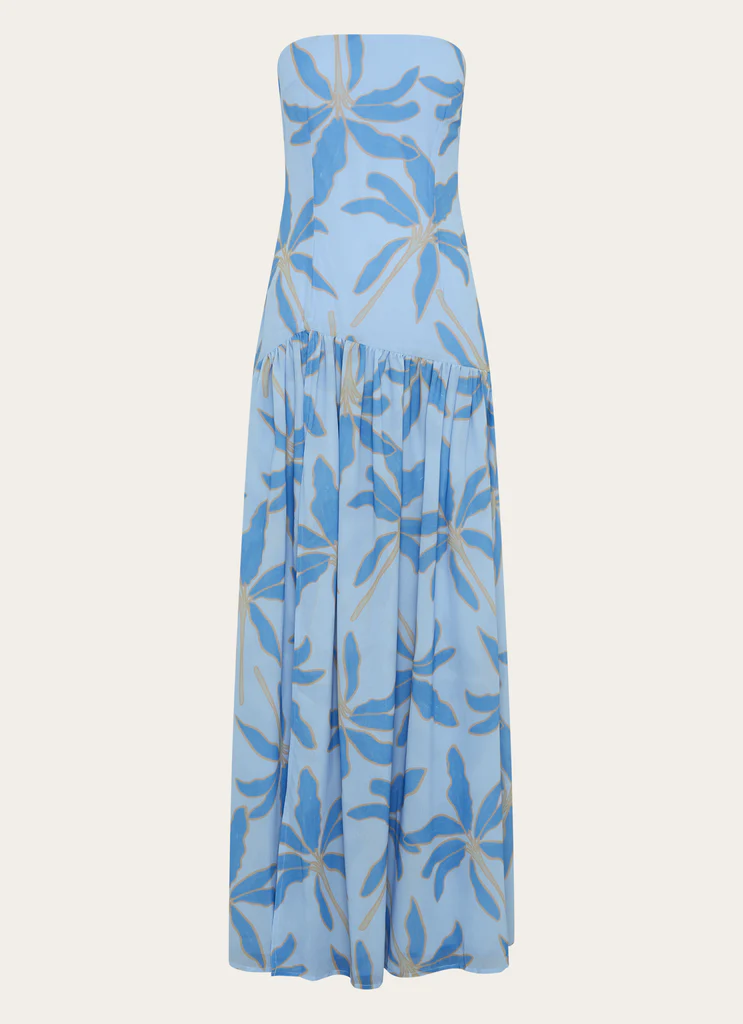 Robe Maxi Sans bretelles Eden - Bleu Opaque