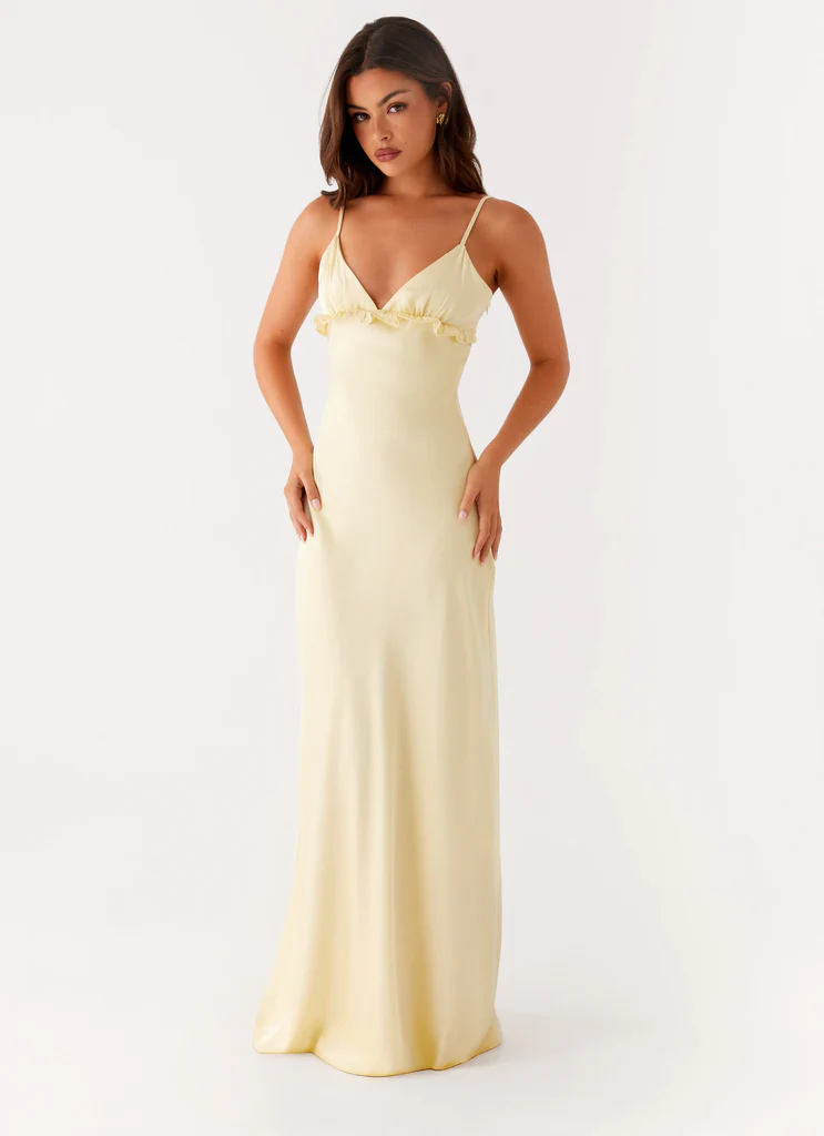 Robe Elona Maxi - Jaune bébé