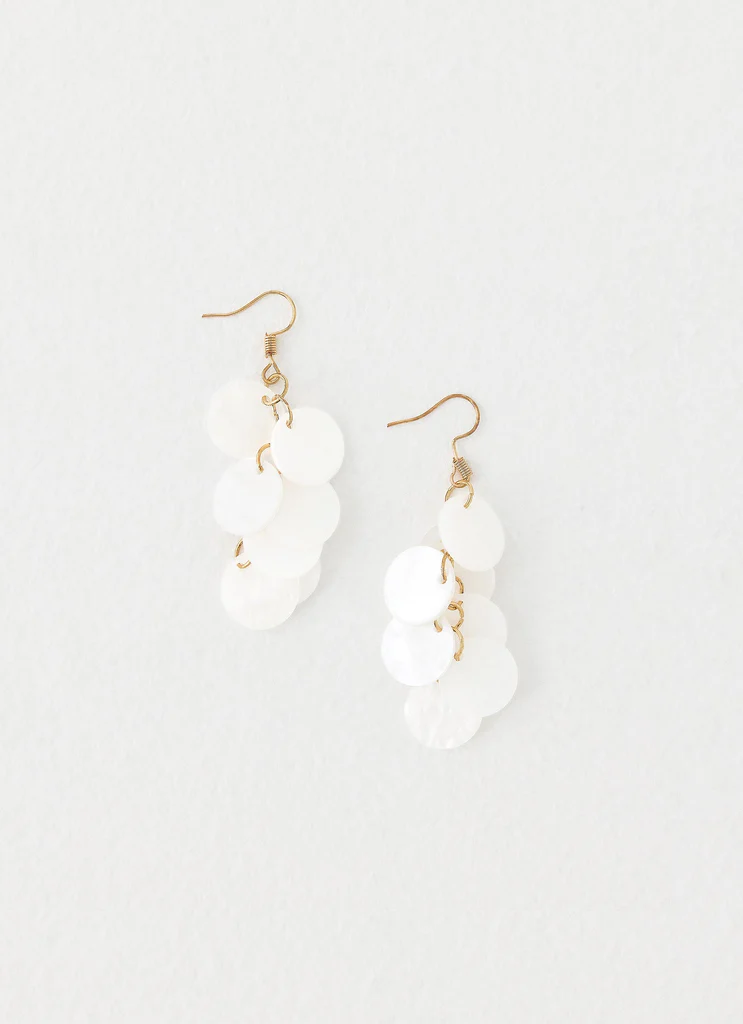 Boucles d'oreilles en cascade - ivoire