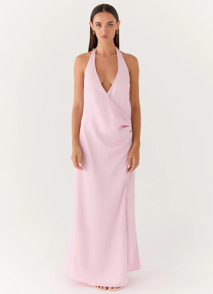 Robe maxi à ceinture Chellie - Rose