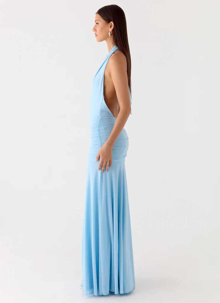 Robe maxi Sorrento Sunsets - Bleu glace