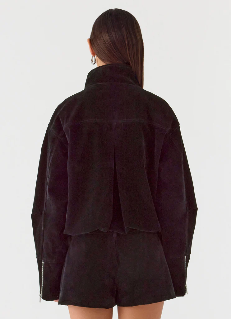 Manteau en simili cuir Marlow - Noir