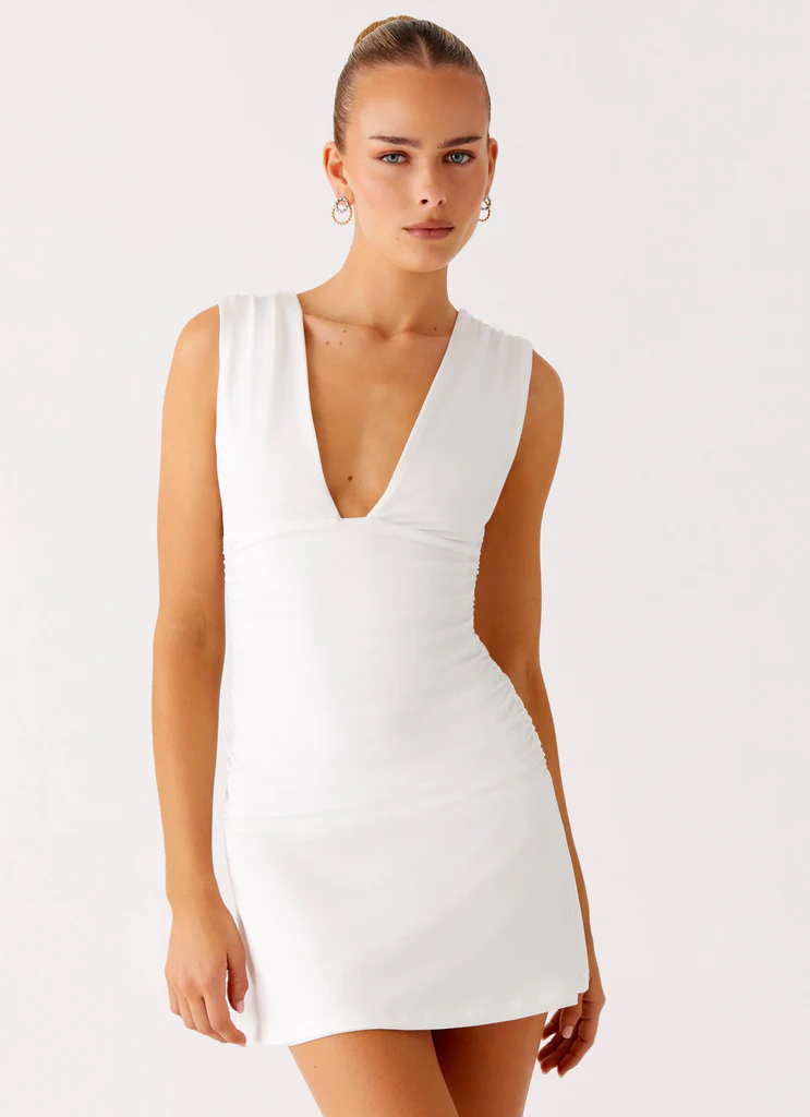 Robe Mini Cherry Sky - Blanc