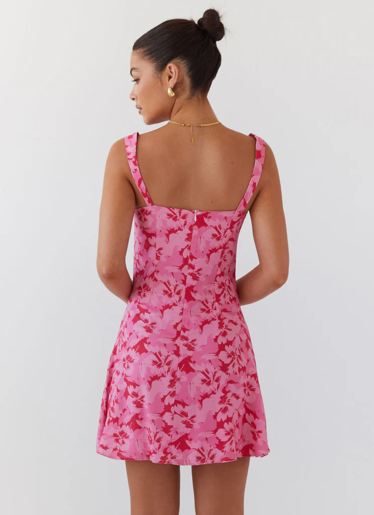 Robe mini bustier Kiah - Fleurs de cerisier