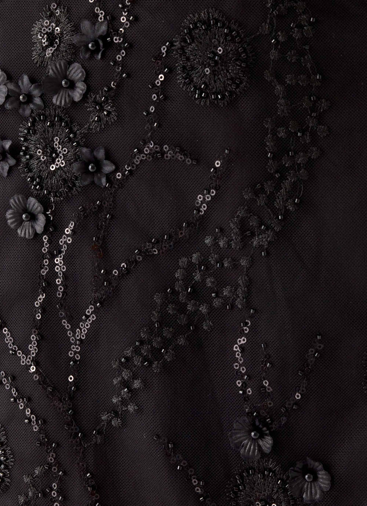 Mini jupe Overload à strass - Noir