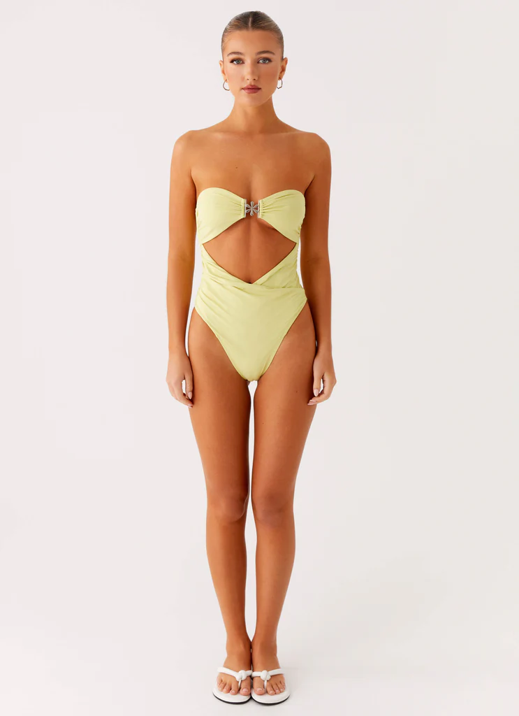 Maillot de bain une pièce Ocean Tempest - Lime