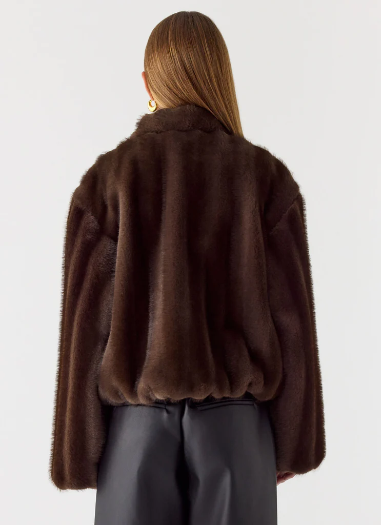 Manteau en fourrure synthétique Naylor - Chocolat