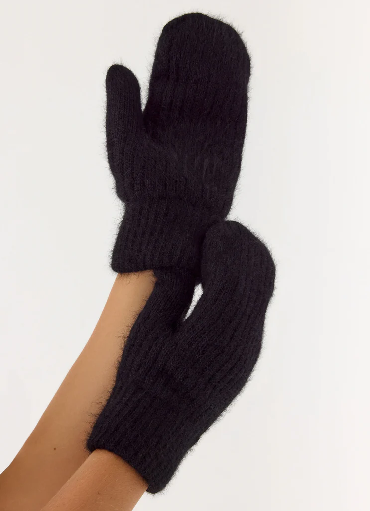 Gants tricotés Winter Blaze - Noir