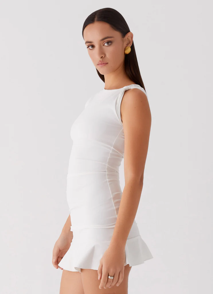 Robe Mini à Fronces Katy - Ivoire