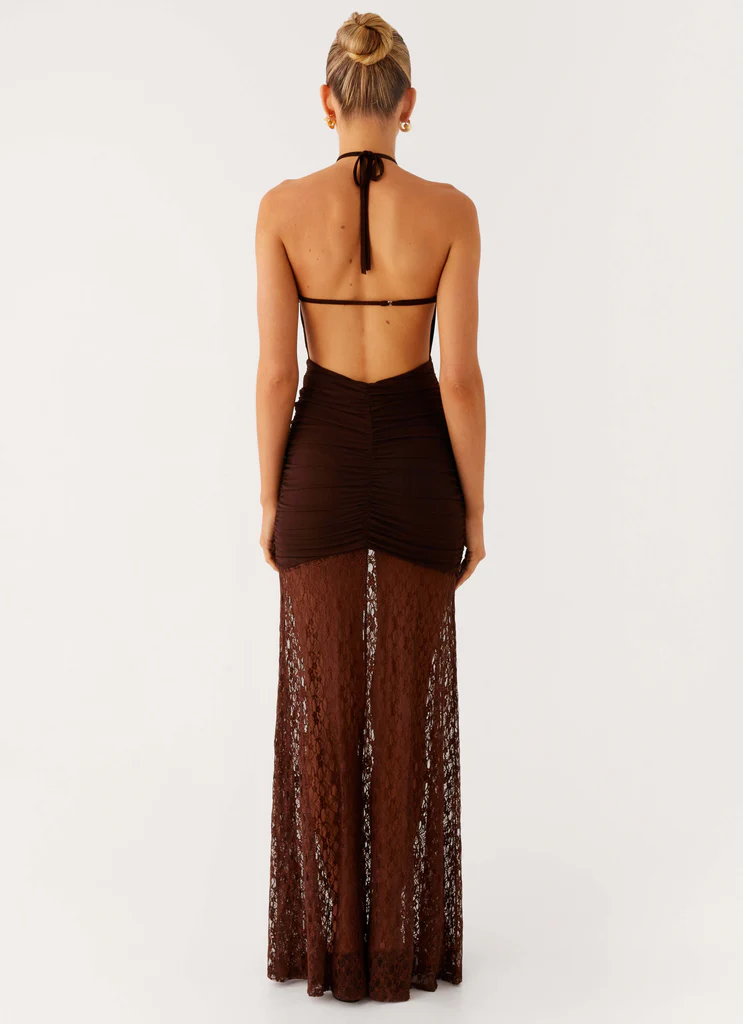 Robe Maxi Sombre – Chocolat Robe Maxi Sombre - Chocolat