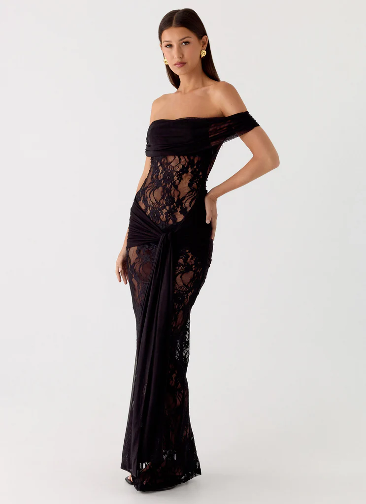 Robe maxi Gracie Twist - Noir