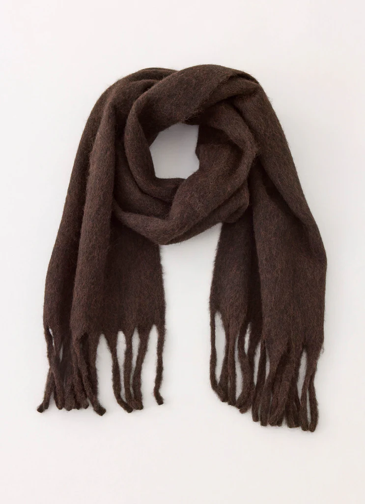 Écharpe tricot Keep Me Warm - Chocolat