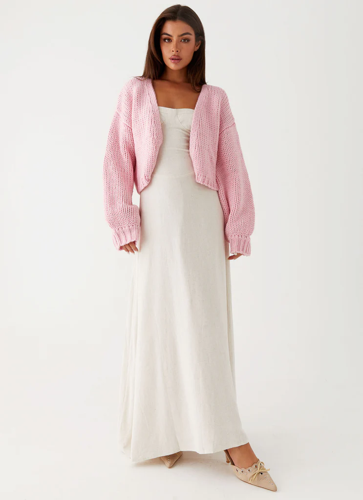 Cardigan Jacquard Jasleen - Rose