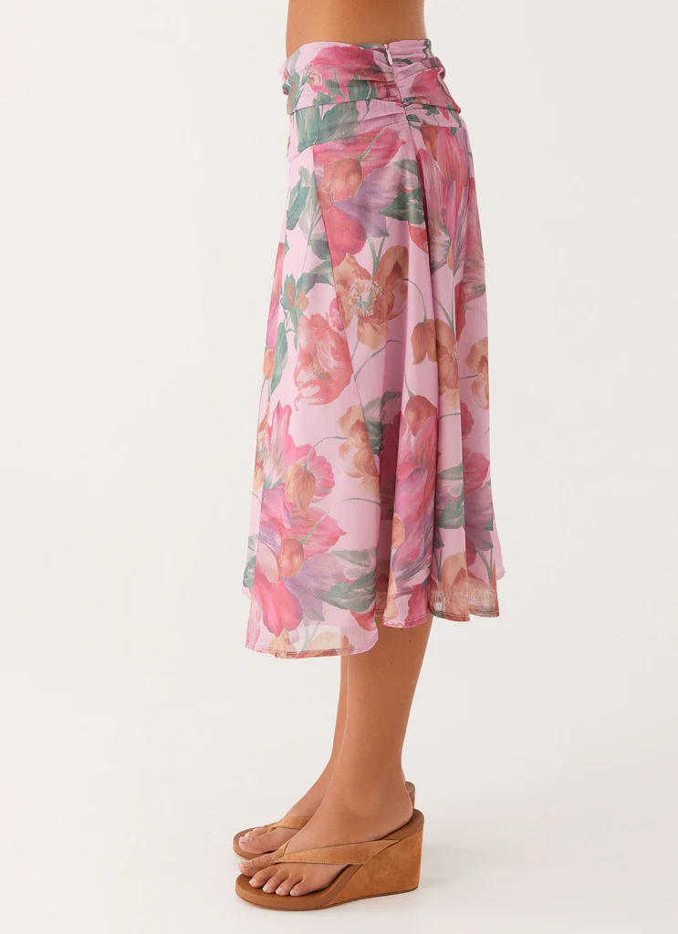 Jupe Midi Valley - Floral Rose