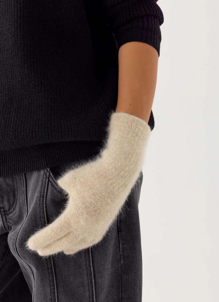 Gants Tricot Tempête - Crème
