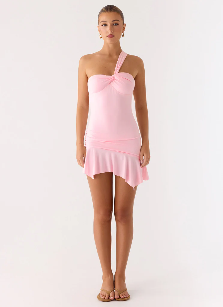 Robe Mini à Découpe Not Your Fan - Rose