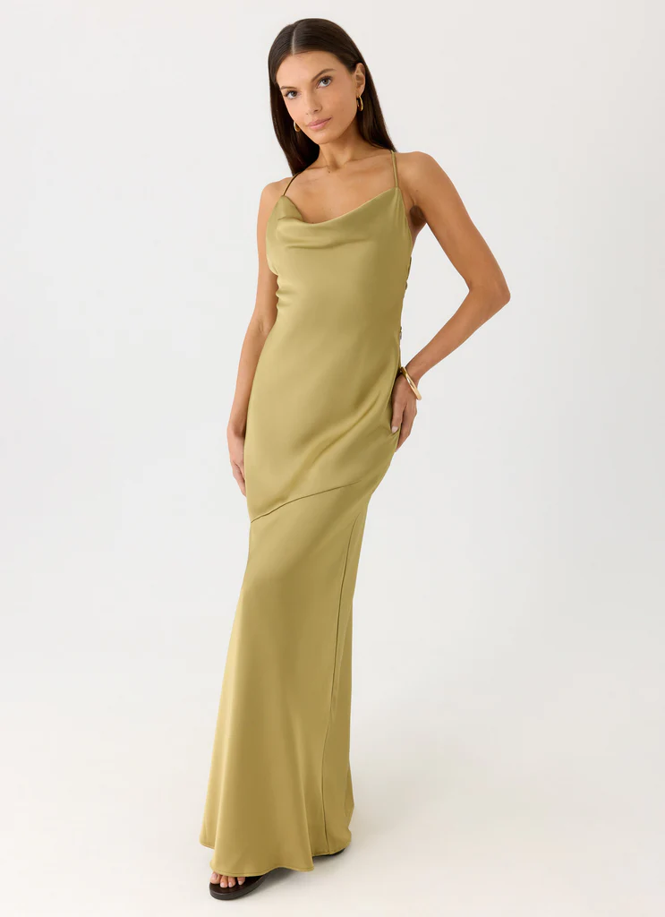 Robe Maxi Darius - Olive Vert
