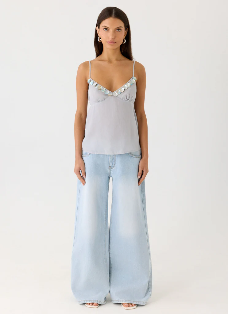 Top Cami Selina - Bleu Nébuleux