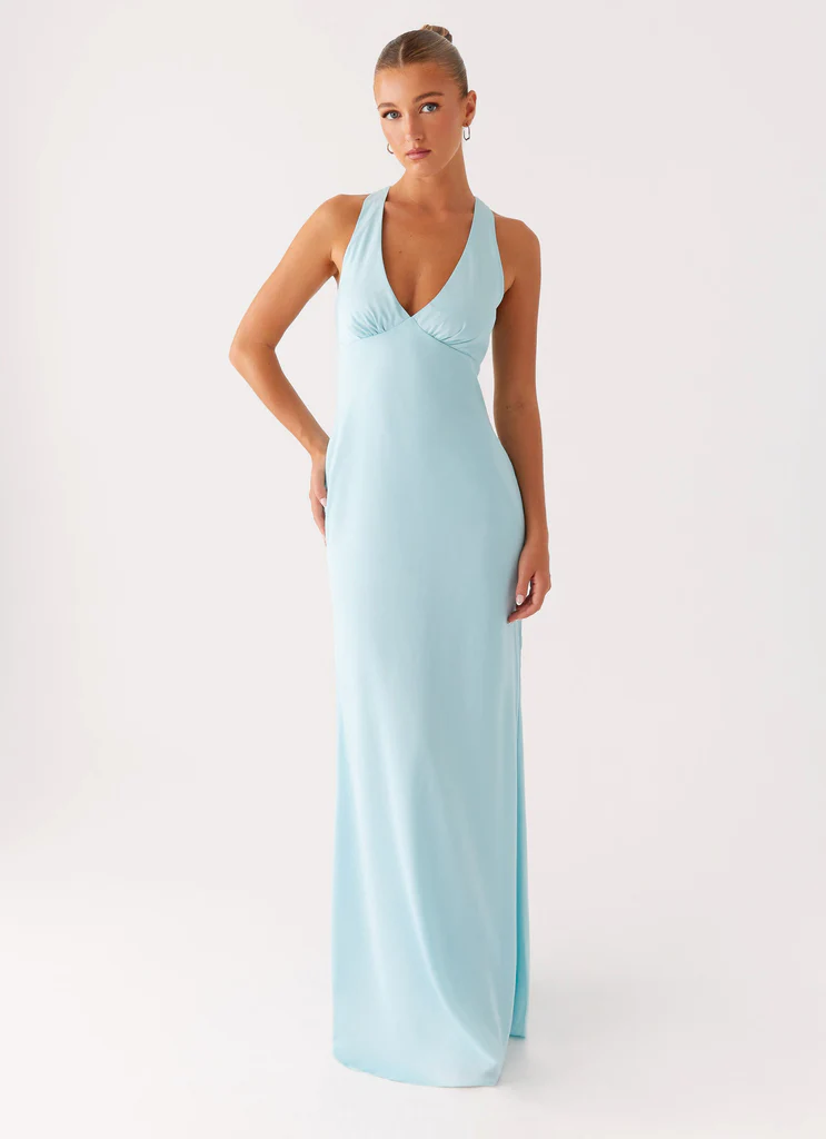 Robe maxi à bretelles Desi - Menthe