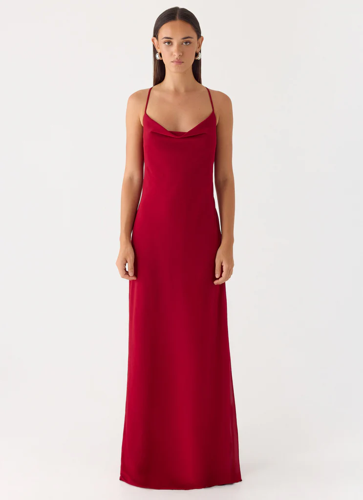 Robe Maxi Saria - Rouge Profond