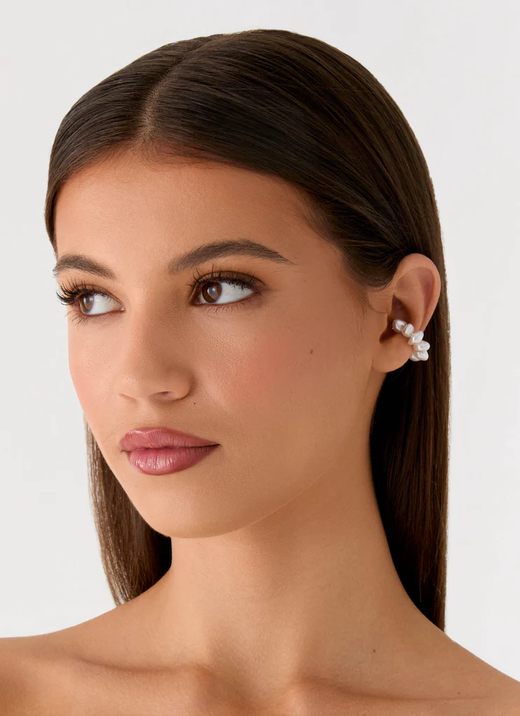 Boucle d'oreille en forme de goutte de perle - Perle