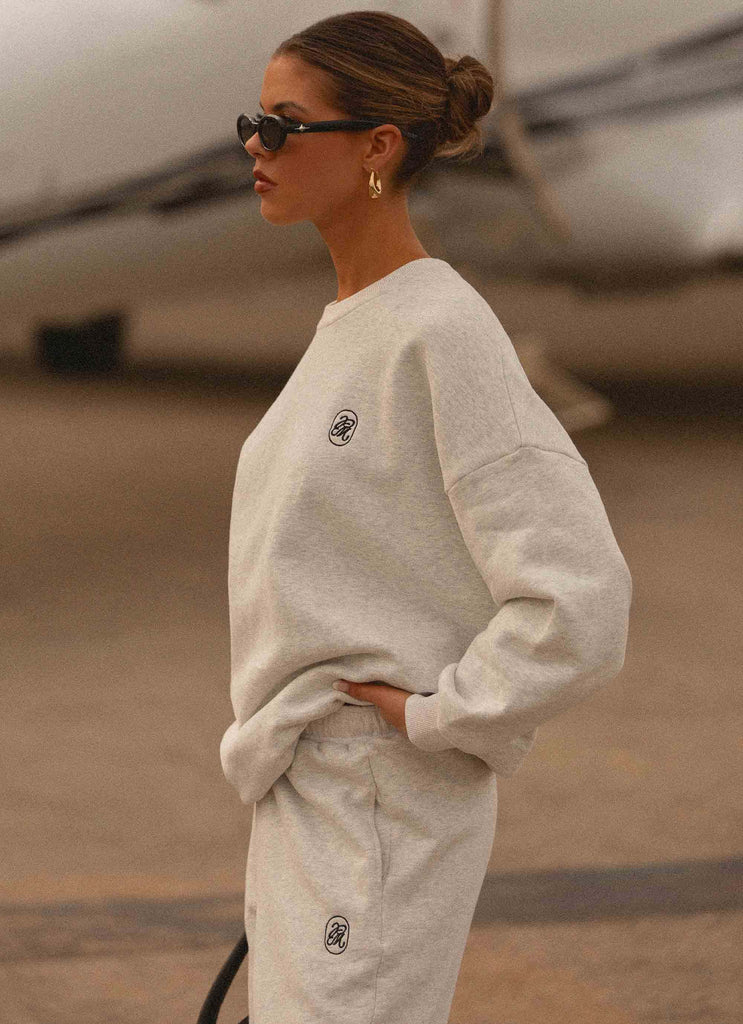 Sweatshirt Oversized Signature - Gris