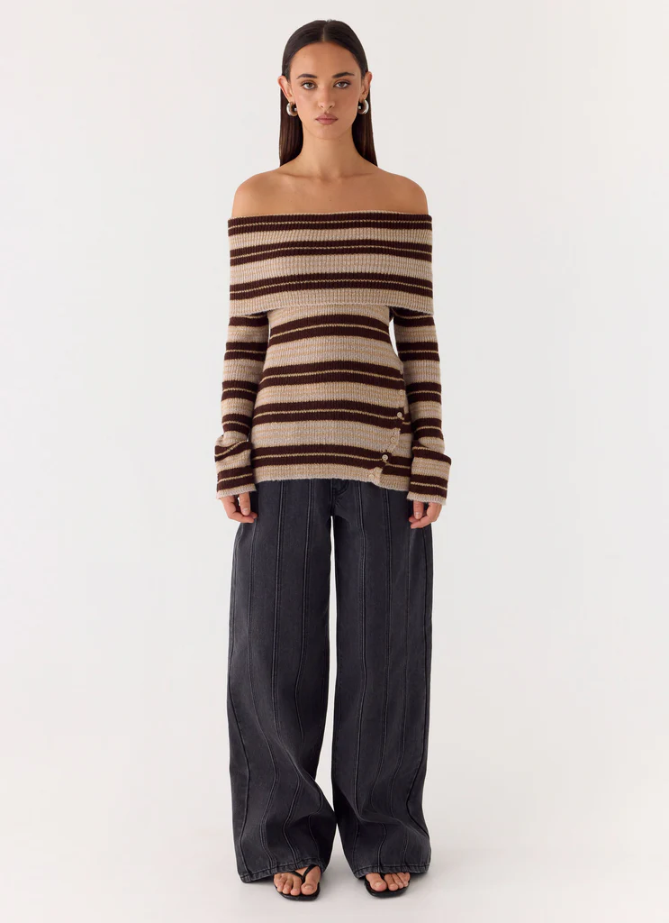 Pull Nichola à mailles - Tan ombré