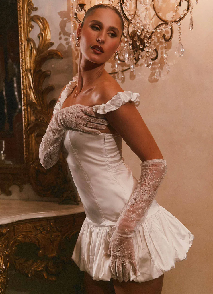 Robe Mini Satin Monroe - Blanc