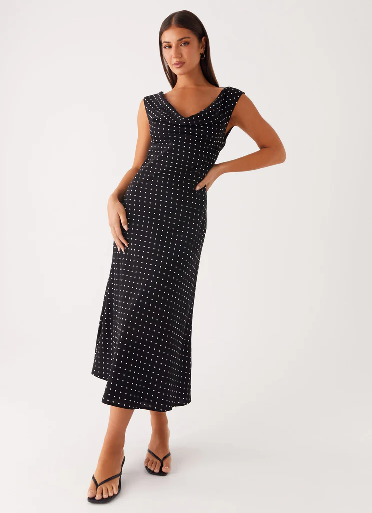 Robe maxi Role Model - Carreaux noirs