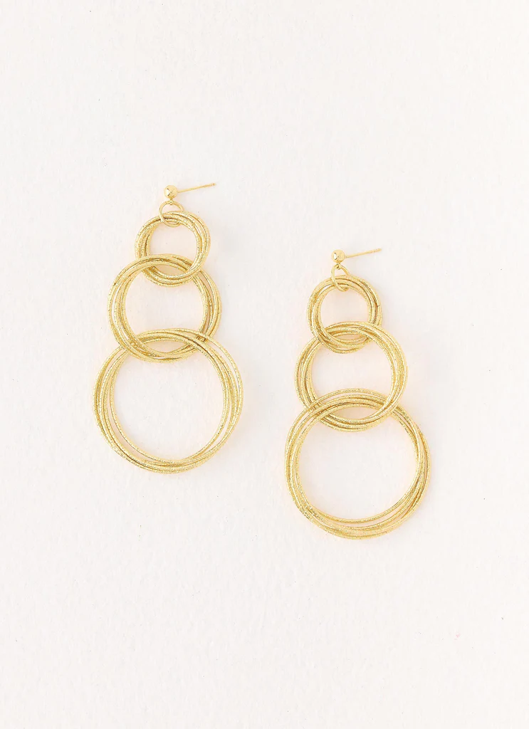 Boucles d'oreilles Circuit - Or