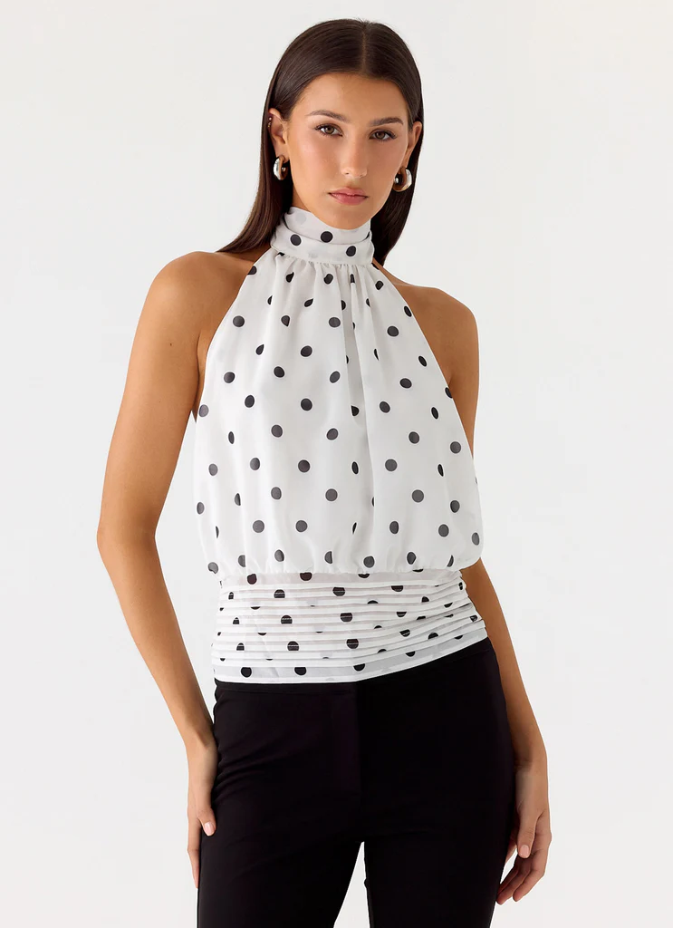 Top en Chiffon Willow - Pointes Blanches