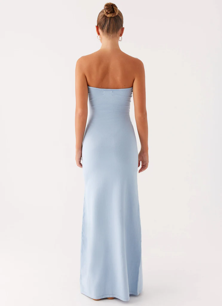 Robe maxi en maille Samson - Bleu