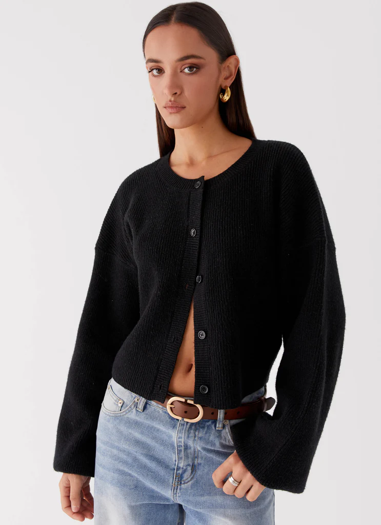 Cardigan tricot Daphne - Noir