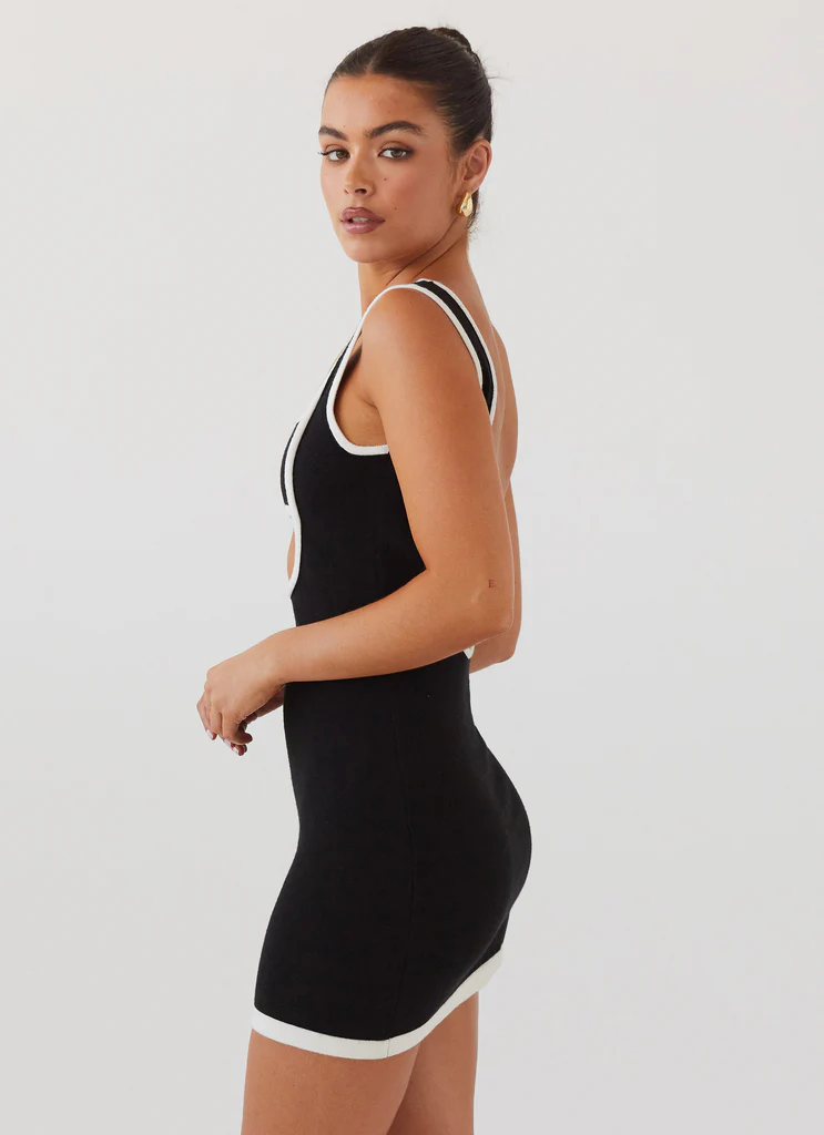 Robe Mini Tricot Lost In Paris - Noir