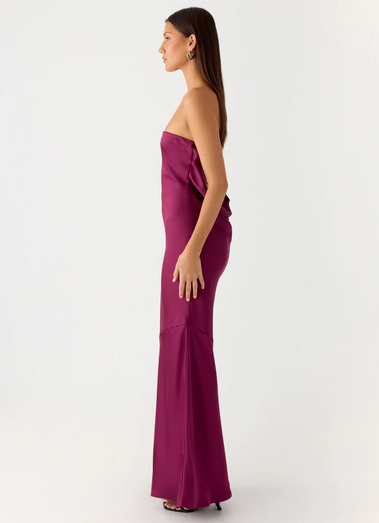 Robe maxi Endless Nights - Prune